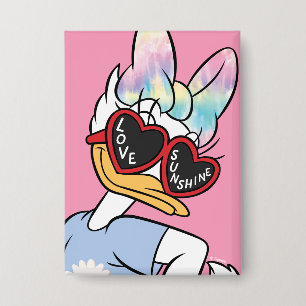 Daisy "Love Sunshine" Retro Sunglasses Graphic Button