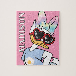 Daisy "Love Sunshine" Retro Sunglasses Graphic Jigsaw Puzzle