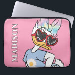 Daisy "Love Sunshine" Retro Sunglasses Graphic Laptop Sleeve<br><div class="desc">Soak up the good vibes with this ultra-dreamy and chic Daisy character design! Perfectly capturing the essence of a sun-drenched afternoon, this graphic features a stylish Daisy Duck sporting a stunning pastel tie-dye bow in soft shades of rainbow watercolor. The focal point of this artwork is a pair of iconic...</div>