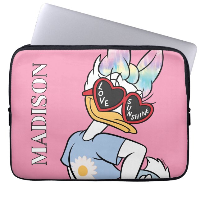 Daisy "Love Sunshine" Retro Sunglasses Graphic Laptop Sleeve (Front)