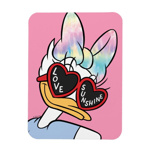 Daisy "Love Sunshine" Retro Sunglasses Graphic Magnet (Vertical)