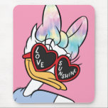 Daisy "Love Sunshine" Retro Sunglasses Graphic Mouse Pad<br><div class="desc">Soak up the good vibes with this ultra-dreamy and chic Daisy character design! Perfectly capturing the essence of a sun-drenched afternoon, this graphic features a stylish Daisy Duck sporting a stunning pastel tie-dye bow in soft shades of rainbow watercolor. The focal point of this artwork is a pair of iconic...</div>