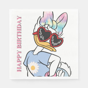 Daisy "Love Sunshine" Retro Sunglasses Graphic Napkins