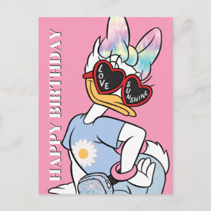 Daisy "Love Sunshine" Retro Sunglasses Graphic Postcard