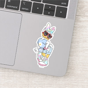 Daisy "Love Sunshine" Retro Sunglasses Graphic Sticker