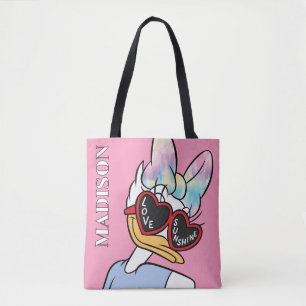 Daisy "Love Sunshine" Retro Sunglasses Graphic Tote Bag