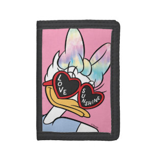 Daisy "Love Sunshine" Retro Sunglasses Graphic Trifold Wallet