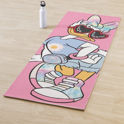 Daisy "Love Sunshine" Retro Sunglasses Graphic Yoga Mat