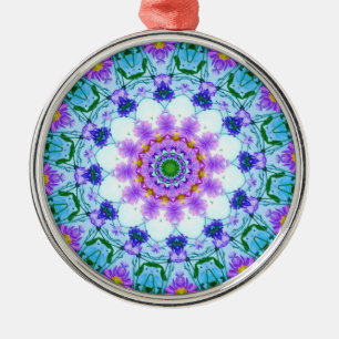 Daisy Mandala Metal Ornament
