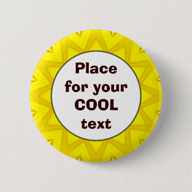 Daisy Mandala Template 05 Pinback Button (Front)