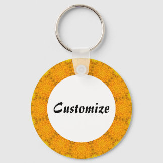Daisy Mandala Template 08 Keychain