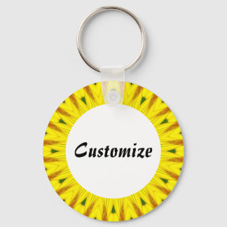 Daisy Mandala Template 16 Keychain