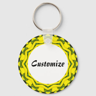 Daisy Mandala Template 21 Keychain