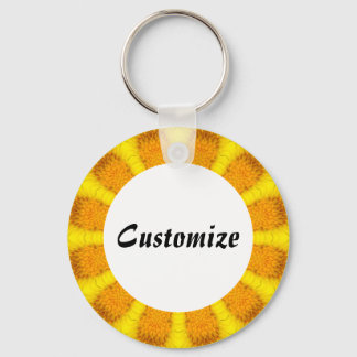 Daisy Mandala Template 23 Keychain