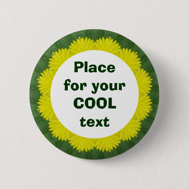 Daisy Mandala Template 35 Button (Front)