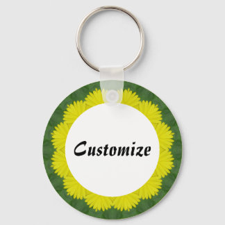 Daisy Mandala Template 35 Keychain