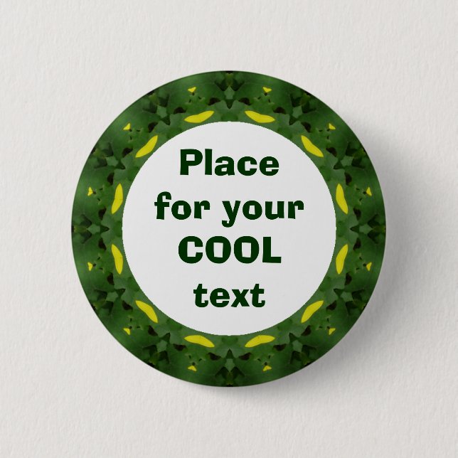 Daisy Mandala Template 37 Pinback Button (Front)