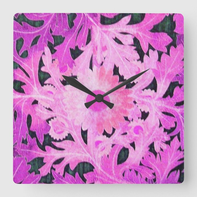 DAISY / MARGUERITE / MARGHERITA SQUARE WALL CLOCK (Front)