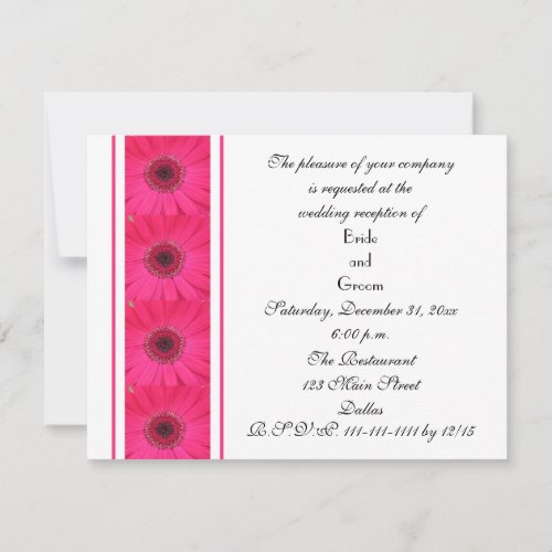 Daisy Marriage Reception Only Wedding Invitation