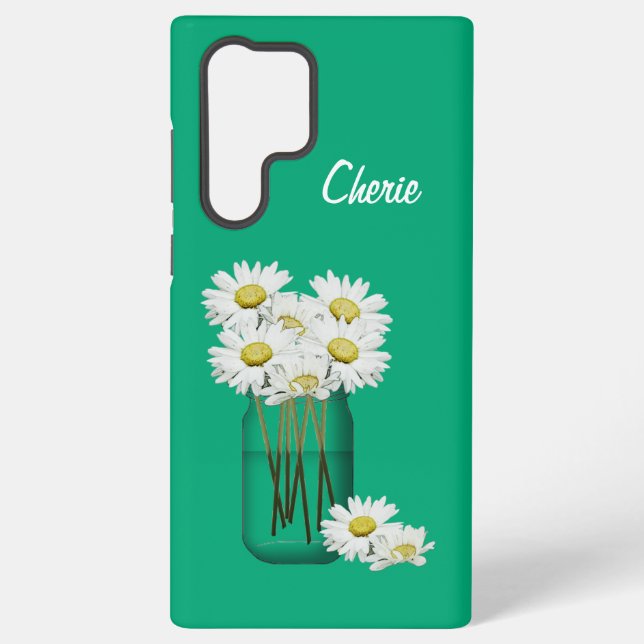 Daisy Mason Jar Samsung Galaxy Case (Back)