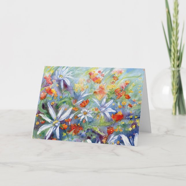 Daisy Meadow Blank Notecard (Front)