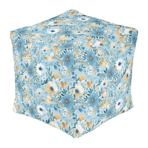 Daisy Meadow Design Pouf