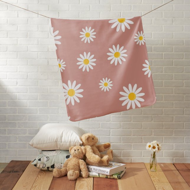 Daisy Meadows Pink Baby Blanket (In Situ)