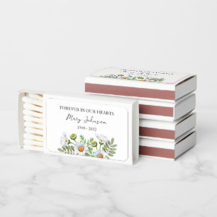 Daisy Memorial Funeral Favor Matchboxes