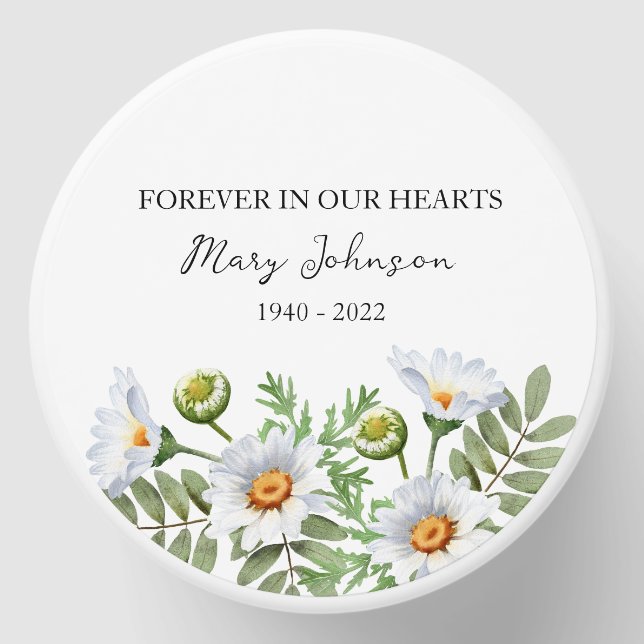 Daisy Memorial Funeral Mini Candle Favors (Front)