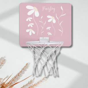 Daisy Mini Basketball Hoop - Floral Botanical Pink