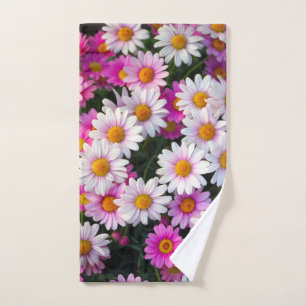 Daisy Mixture Flower Bath Towel Set