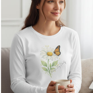 Daisy Monarch Butterfly Nature Lover Gift T-Shirt