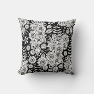 daisy mono pop throw pillow