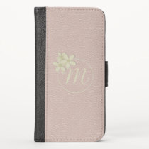 Daisy Monogram Blush Vegan Leather Rose Gold iPhone X Wallet Case Daisy Monogram Blush Vegan Leather Rose Gold iPhone X Wallet Case