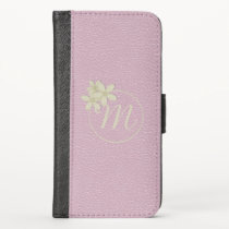 Daisy Monogram Candy Pink iPhone X Wallet Case Daisy Monogram Candy Pink iPhone X Wallet Case