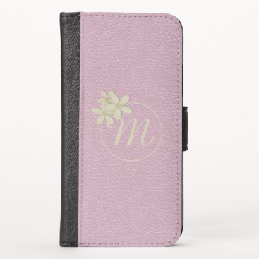 Daisy Monogram Candy Pink iPhone X Wallet Case
