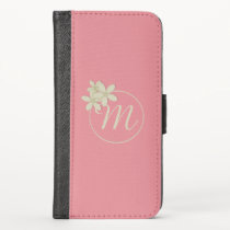 Daisy Monogram Candy Pink iPhone X Wallet Case Daisy Monogram Candy Pink iPhone X Wallet Case