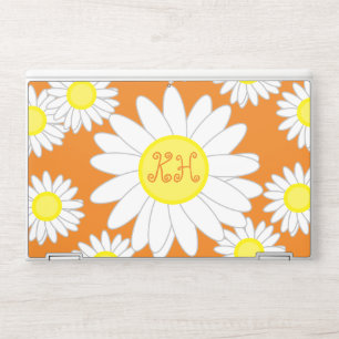 Daisy Monogram Orange White and Yellow HP Laptop Skin