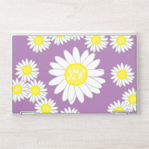Daisy Monogram Purple White and Yellow HP Laptop Skin