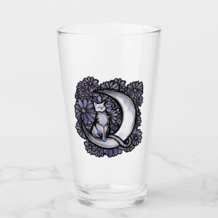 Daisy Moon Cat Art Floral Moonchild Cats Glass