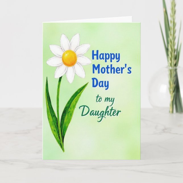 Daisy Mothers Day Daughter Card (Front)