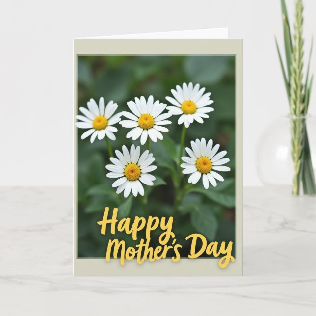 Daisy Mothers Day Greeting Card (Front)