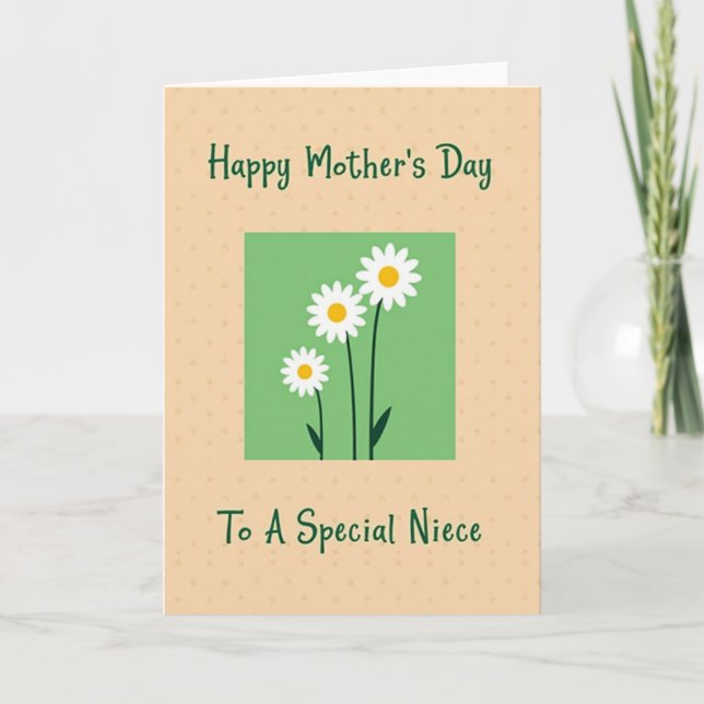 Daisy Mothers Day Niece Card (Front)