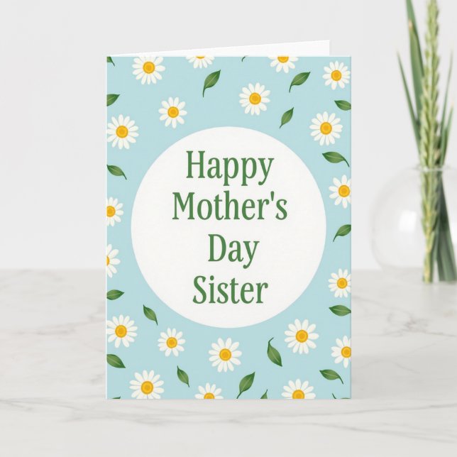 Daisy Mothers Day Wish Card (Front)