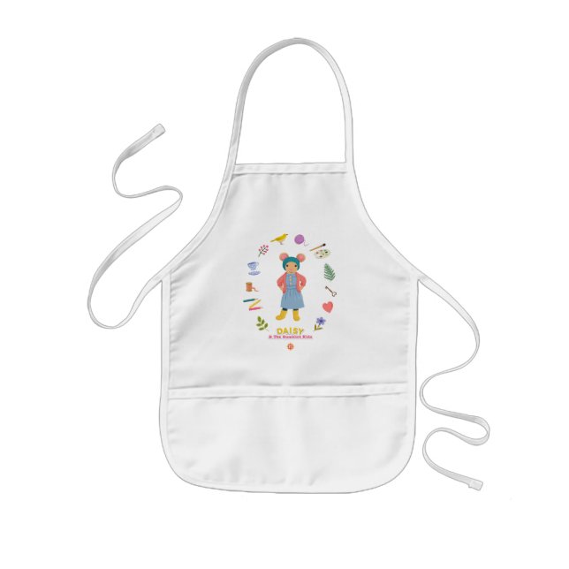 Daisy Motif Kids' Apron (Front)