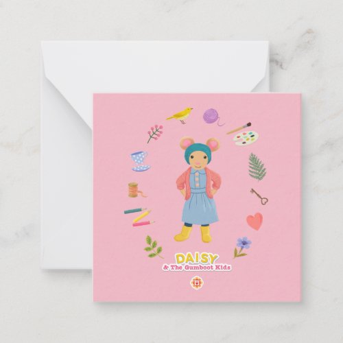 Daisy Motif Note Card