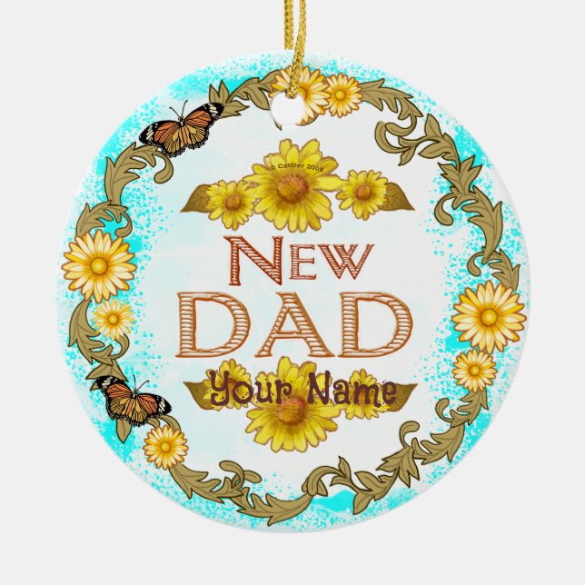 Daisy New Dad ornament (Front)