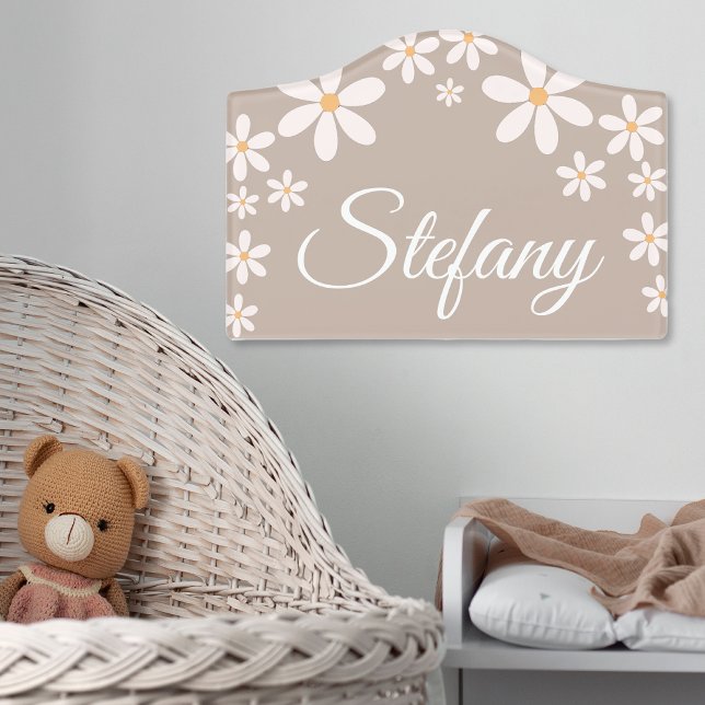 Daisy Newborn Name Plaque, "Welcome plaque" Door Sign (Creator Uploaded)