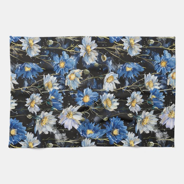 Daisy Night Dance Kitchen Towel (Horizontal)