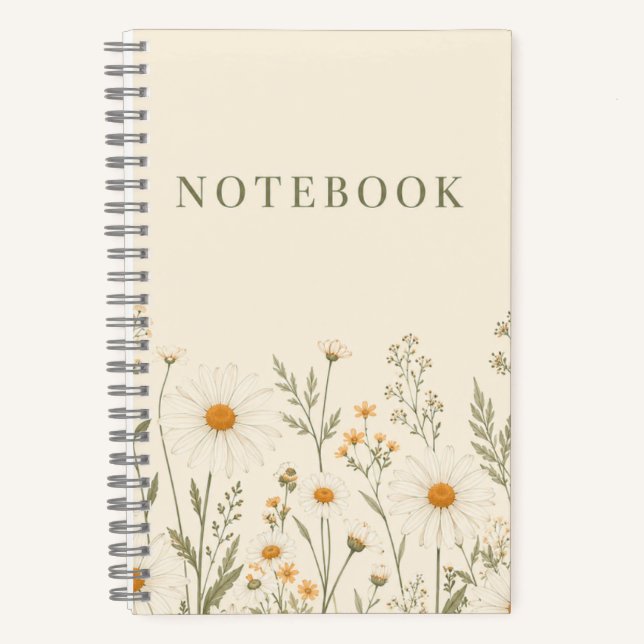 Daisy Notebook –  Dotted Journal (Front)